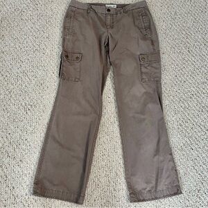 Old Navy Cargo brown Pants Women's Relaxed Utility Straight Leg Ripstop Size 12